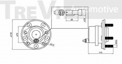 TREVI AUTOMOTIVE wb2281 -  Комплект подшипника ступицы колеса